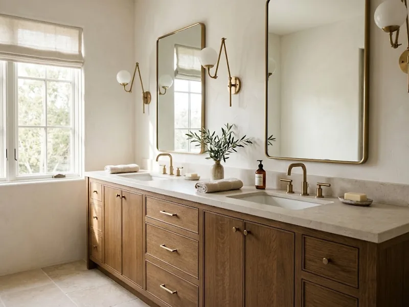 Double Bathroom Vanity, custom cabinetry in the Magic Valley
