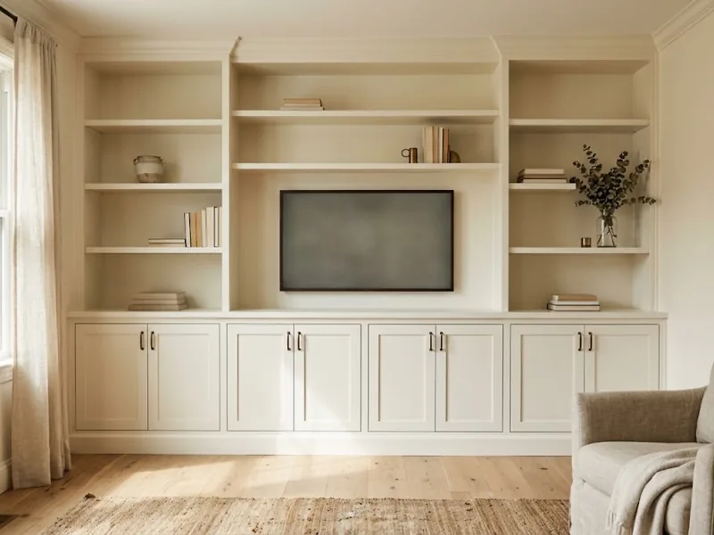 Living Room Built-Ins, custom cabinetry in the Magic Valley