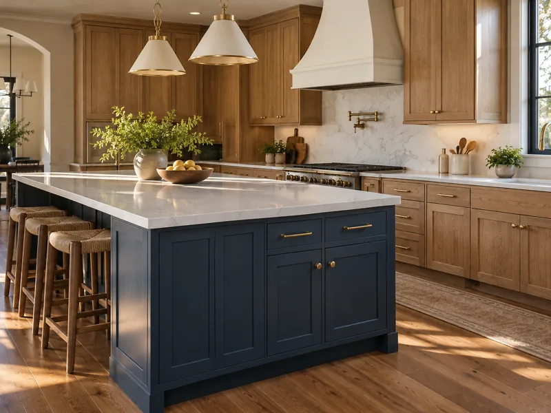 Two-Tone Island Kitchen, custom cabinetry in the Magic Valley